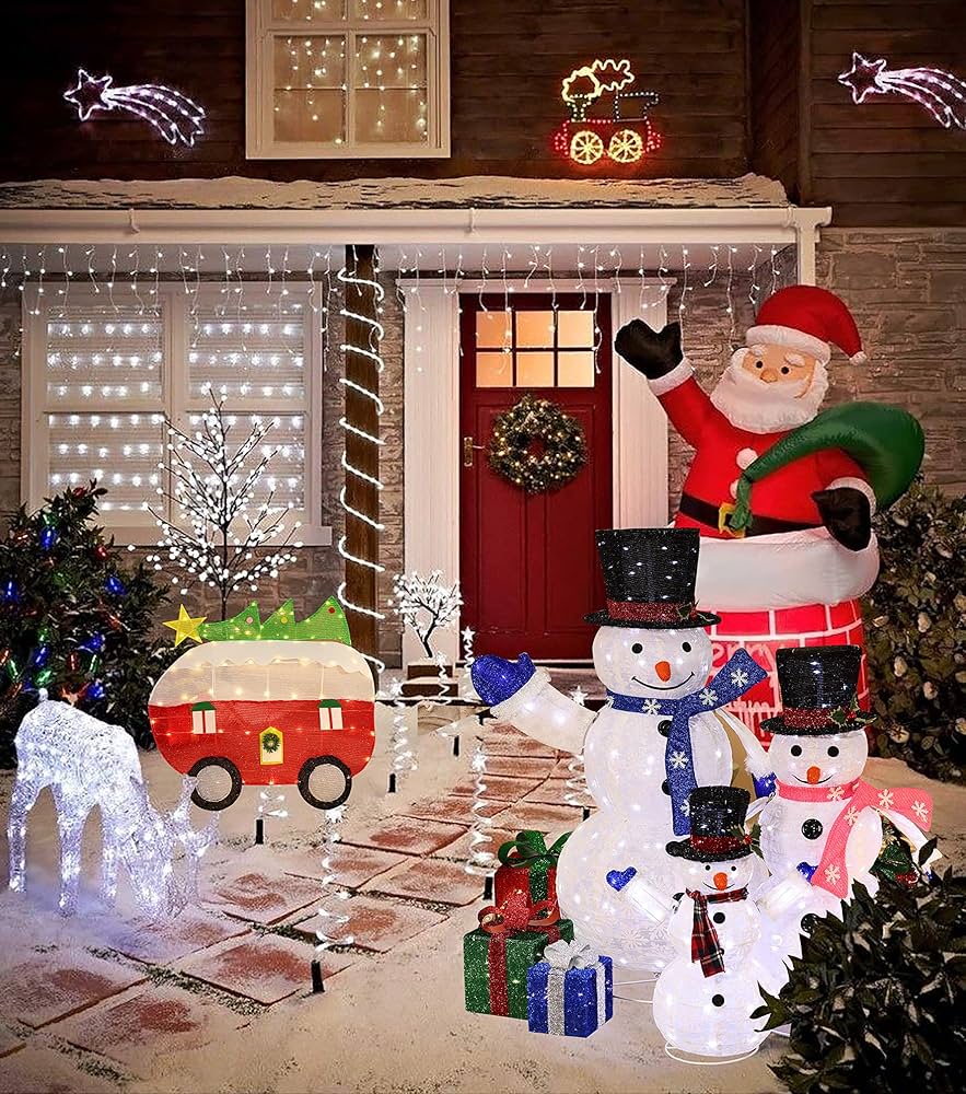 クリスマス デコレーション アウトドア クリスマス ヤードサイン ホリデー装飾 Amazon.co.jp: 屋外クリスマスデコレーションサインライト - 8